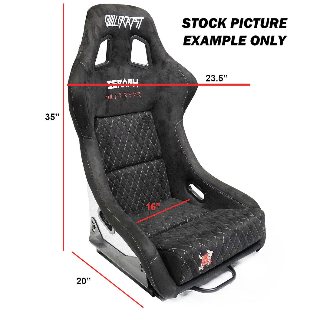 Purple Bull Boost Adjustable Racing Lowered Ultra Max Bucket Seat with Slider Rails