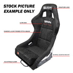 Blue Bull Boost Adjustable Racing Lowered Ultra Max Bucket Seat with Slider Rails