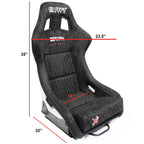 Bull Boost Adjustable Racing Lowered Ultra Max Bucket Seat w/ Seat Rails
