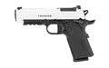 Sig Sauer 1911 X Carry |  Single Action Only |  Semi-automatic |  Metal Frame Pistol |  Carry Size |  45ACP |  4.2" Barrel |  Cerakote Slide |  DLC Frame |  White Slide with Freedom Engraving |  Black Frame |  G10 Grips |  Optics Ready |  X-RAY3 Day/Night