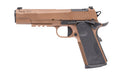 Sig Sauer 1911 X Series |  Single Action Only |  Semi-automatic |  1911 |  Full Size |  45 ACP |  5" Barrel |  PVD Finish |  Coyote |  Optics Ready |  LOK Grips G10 Grips |  P-Series XRay3 Day/Night Sights |  Ambidextrous Safety |  8 Rounds |  2 Magazines