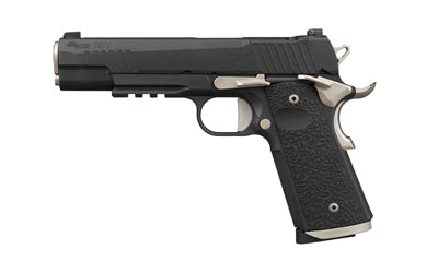 Sig Sauer 1911 X-Series Nightmare |  Single Action Only |  Semi-automatic |  1911 |  Carry Size |  45 ACP |  4.25" Carbon Steel Barrel |  DLC Finish |  Black |  Optics Ready |  X-RAY3 Day/Night Sights |  G10 Grips |  Ambidextrous Safety |  8 Rounds |  2 S