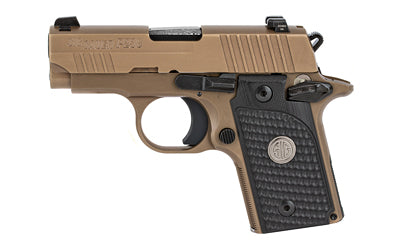 Sig Sauer P238 |  Emperor Scorpion |  Single Action Only |  Compact |  380ACP |  2.7" Barrel |  Alloy Frame |  G10 Grips |  Matte Finish |  Flat Dark Earth |  Night Sights |  2 Magazines |  1-6Rd & 1-7Rd