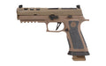 Sig Sauer P320 XFIVE DH3 |  Striker Fired |  Semi-automatic |  Polymer Frame Pistol |  Full Size |  9MM |  5" Barrel |  Coyote Tan Grip and Slide |  X Series Flat Face Trigger |  XRay 3 Night Sights |  Optics Ready |  21 Rounds |  3 Magazines