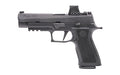 Sig Sauer P320 XFULL |  Semi-automatic |  Striker Fired |  Polymer Frame Pistol |  Full Size |  9MM |  4.7" Carbon Steel Barrel |  Nitron Finish Slide |  Black |  ROMEO-X PRO 2 MOA Optic |  PRO Optic Footprint |  XRAY3 Day/Night Sights |  10 Rounds |  2 M