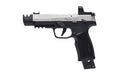 Sig Sauer P322 COMP |  Semi-automatic |  Single Action Only |  Polymer Frame Pistol |  Full Size |  22LR |  4" Threaded Barrel with 2-Port Compensator |  Manual Safety |  Matte Finish |  Black Frame with Clear Anodized Silver Slide |  ROMEO RS Compact Opt