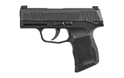 Sig Sauer P365 |  Striker Fired |  Semi-automatic |  Polymer Frame Pistol |  Sub-Compact |  380 ACP |  3.1" Barrel |  Nitron Finish |  Black |  SIGLITE Night Sights |  Manual Thumb Safety |  10 Rounds |  2 Magazines |  Optics Ready