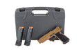 Sig Sauer P365 DH3 AXG |  Striker Fired |  Semi-automatic |  Aluminum Frame Pistol |  9MM |  3.7" Barrel |  Cerakote Finish |  Coyote |  AXG Grip Module |  X-RAY3 Day/Night Sights |  Optic Ready with SIG-LOC Compact Footprint |  Slide Integrated Expansion