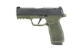Sig Sauer P365 XMACRO Fortunate Sun |  Semi-automatic |  Striker Fired |  Polymer Frame Pistol |  Sub-compact |  3.7" Barrel |  Nitron Finish |  Green and Black |  Optics Ready |  X-RAY3 Day/Night Sights |  Modular Polymer Grips |  17 Rounds |  2 Magazine