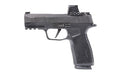 Sig Sauer P365 XMACRO |  Striker Fired |  Semi-automatic |  Polymer Frame Pistol |  Sub-Compact |  9MM |  3.7" Barrel |  Nitron Finish |  Black |  XRAY3 Day/Night Sights |  Romeo-X SIG-LOC Compact Optic |  10 Rounds |  2 Magazines