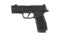 Sig Sauer P365 XMACRO COMP |  Semi-automatic |  Striker Fired |  Metal Frame Pistol |  Compact |  3.1" Barrel |  Integrally Compensated |  Nitron Finish |  Black |  Optics Ready |  X-RAY3 Day/Night Sights |  Polymer Grips |  Manual Safety |  10 Rounds |