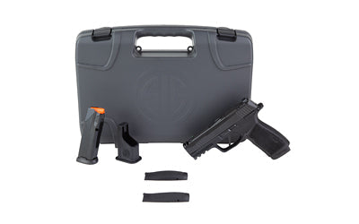 Sig Sauer P365 XMACRO COMP |  Striker Fired |  Semi-automatic |  Sub-compact |  Polymer Frame Pistol |  9MM |  3.1" Barrel with Integral Compensator |  Matte Finish |  Black |  Polymer Grip |  Optics Ready |  X-RAY3 Day/Night Sights |  Manual Safety |  17