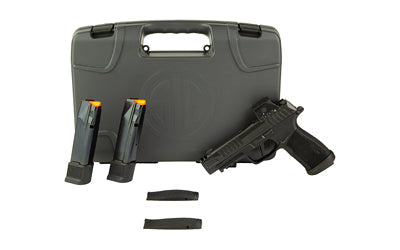 Sig Sauer P365 FUSE COMP |  Semi-automatic |  Striker Fired |  Polymer Frame Pistol |  Compact |  9MM |  3.7" Barrel |  Integrally Compensated Slide |  Nitron Finish |  Black |  ROMEO X Compact Sight |  XRay3 Day/Night Sights |  Optics Ready Slide |  SIG-