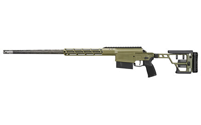 Sig Sauer CROSS MAGNUM SAWTOOTH |  Bolt Action Rifle |  300 Winchester Magnum |  24" Proof Research Carbon Fiber Barrel |  Free Floating M-LOK/ARCA Forend |  Folding Precision Adjustable Stock |  Cerakote Finish |  Moss Green |  6 Rounds |  1 Magazine