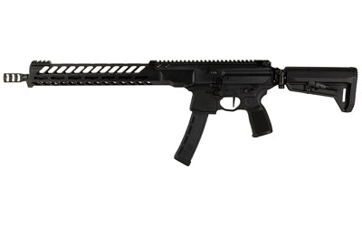 Sig Sauer MPX |  Competition |  Semi-automatic Rifle |  9MM |  16" Barrel |  Anodized Finish |  Black |  Sig MPX Collapsible Stock |  Free Float M-LOK Handguard |  35 Rounds |  1 Magazine