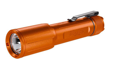 Sig Sauer FOXTROT-EDC FULL SIZE |  Flashlight |  33 | 000 Candela |  1 | 350 Lumens |  Includes Clip and Two Tailcaps |  Matte Finish |  Orange