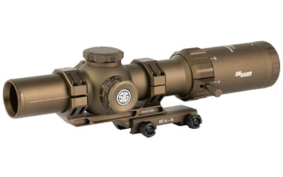 Sig Sauer Tango MSR |  Rifle Scope |  1-10X26 |  BDC10 Illuminated Reticle |  First Focal Plane |  34mm Main Body Tube |  Matte Finish |  Coyote Brown |  Includes Alpha MSR Mount and Flip Back Covers