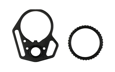 Strike Industries Black -  Multi-Function End Plate With Anti-Rotation Castle Nut -  Fits AR-15
