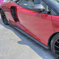 V2 Style Dry Carbon Fiber Side Skirt Door Extensions Set for McLaren GT