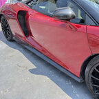 V2 Style Dry Carbon Fiber Side Skirt Door Extensions Set for McLaren GT
