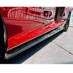 V2 Style Dry Carbon Fiber Side Skirt Door Extensions Set for McLaren GT
