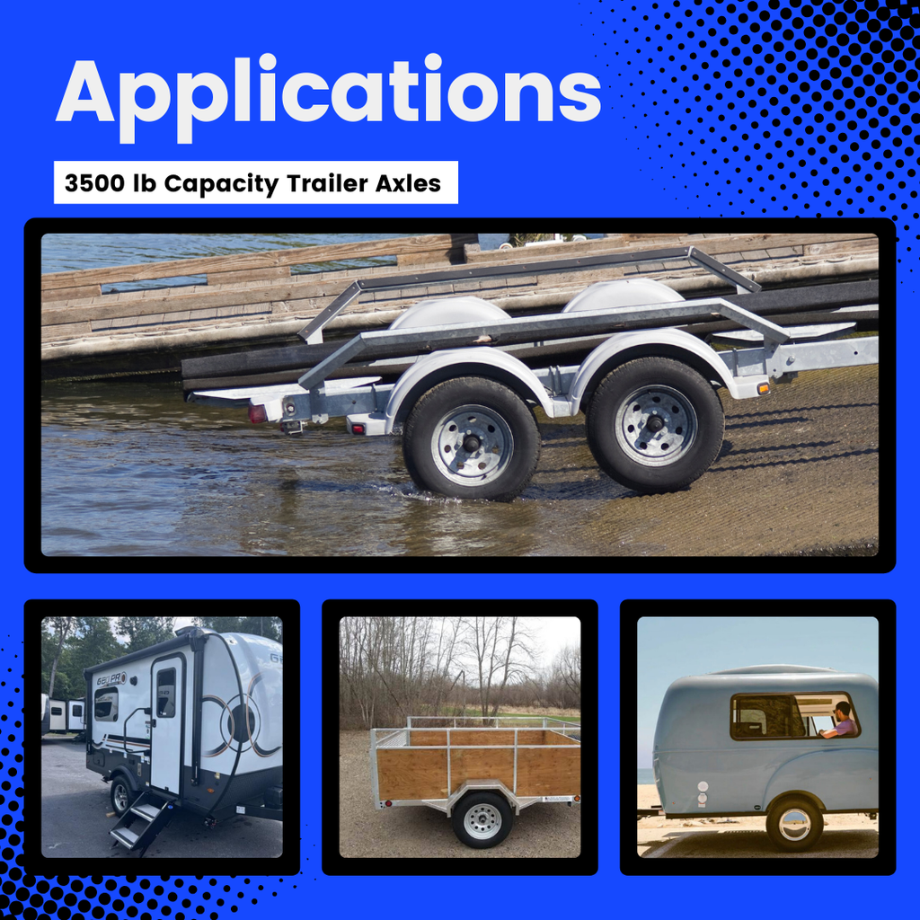 Spindle #84 - Weld-On Brake Flange - 3,500 lbs Trailer Axle