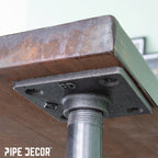 1/2 in. Black Square Floor Flange