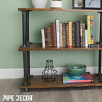 1/2 in. Black Square Floor Flange