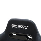 Adjustable Black Luxury Racing Lowered SR3 CONFETTI Style Velvet Seat w/ Sliders