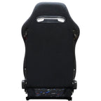 Adjustable Black Luxury Racing Lowered SR3 CONFETTI Style Velvet Seat w/ Sliders