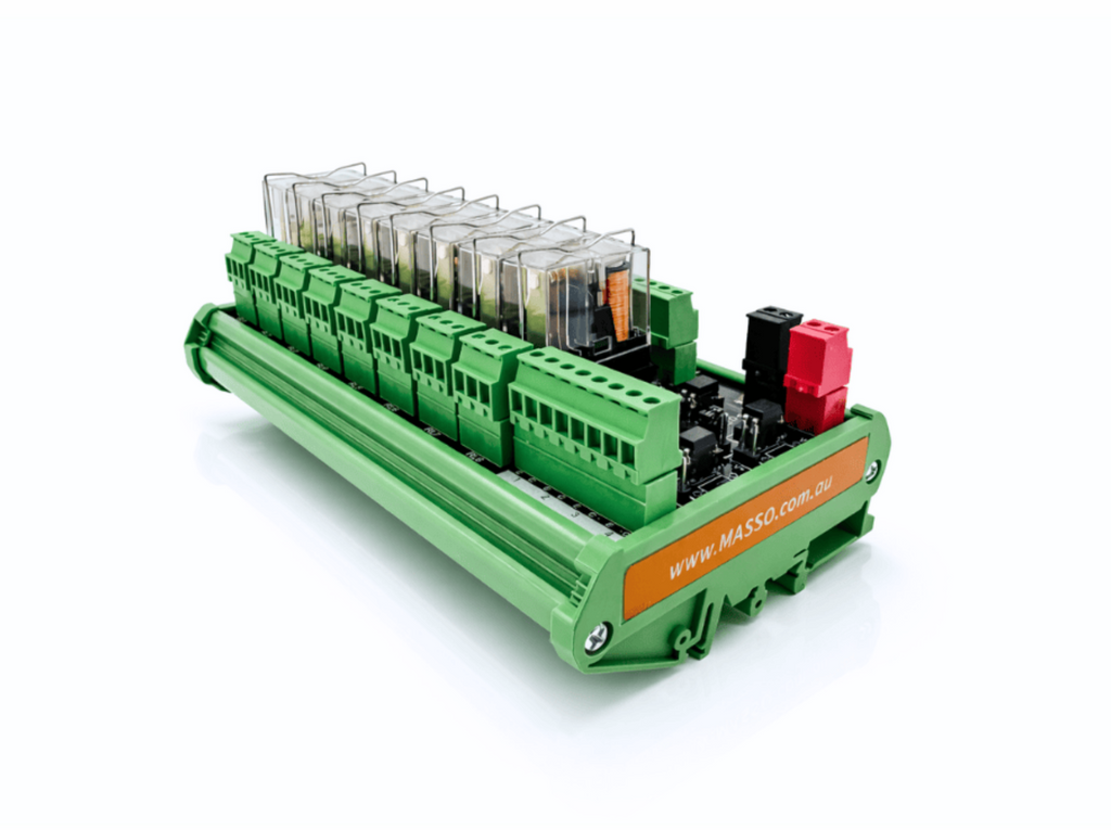 MASSO 8-Relay + 4 Opto Output DIN Module – Special Order