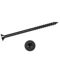 1/4 x 3 1/4 Simpson Flat Head Titen Turbo™ Concrete and Masonry Screw Anchor Zinc Plated w/ Ceramic Coat Black (T25 6-Lobe) - Box (100)