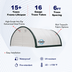 W20'xL30'xH12' Single Truss Arch Storage Shelter
