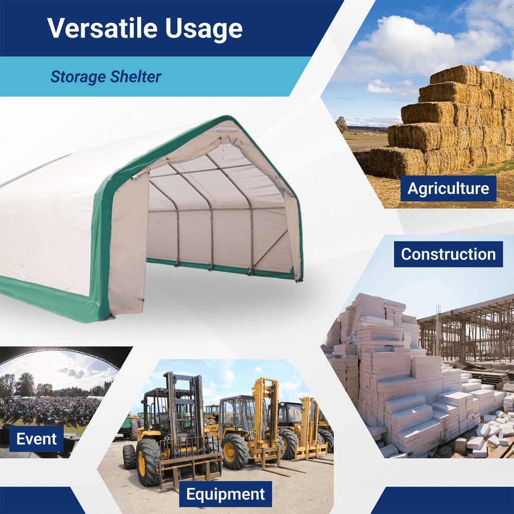 W20'xL40'xH12' Single Truss Storage Shelter