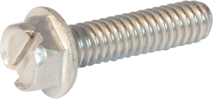 10-32 x 1/4 Slotted Hex Washer Head Machine Screw 18-8 Stainless Steel