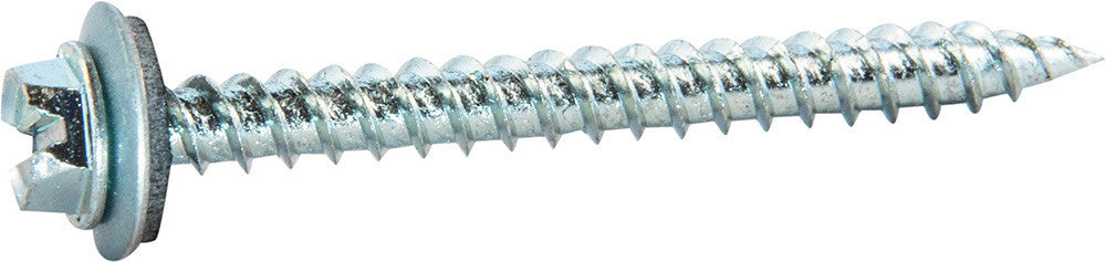 10 x 3/4 Slotted Hex Washer Self Piercing Screw Zinc Plated w/ Neo
