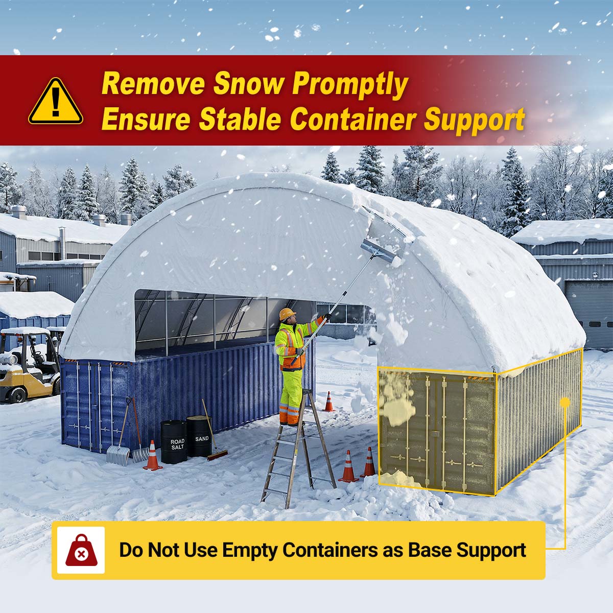60'x40'x20' Double Truss Container Canopy Shelter
