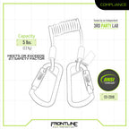 Frontline TLC05 ToolGrip Coil Tool Tether 5 lbs with Double Self-locking Aluminum Carabiner