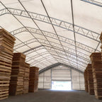 W70'xL120'xH28' Double Truss Storage Shelter