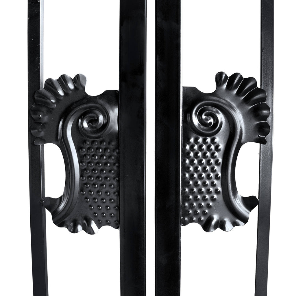 20x8 ft Steel Dual Swing Driveway Gate with Wider Goalposts