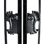 16x7 ft Steel Dual Swing Driveway Gate with Horse Pattern