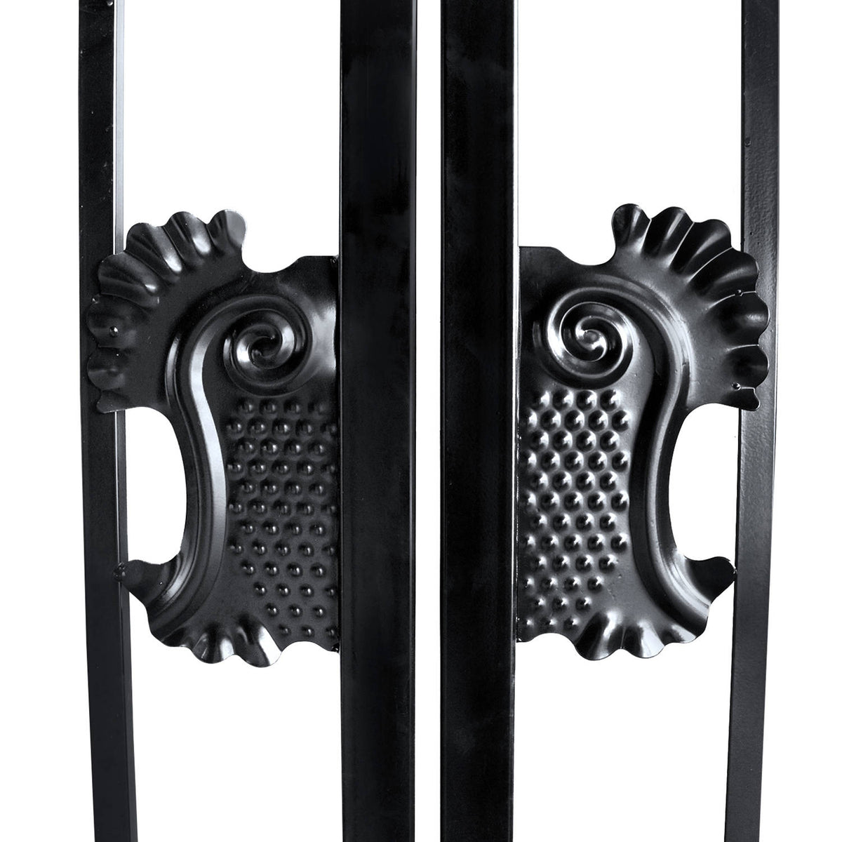 16x7 ft Steel Dual Swing Driveway Gate with Horse Pattern
