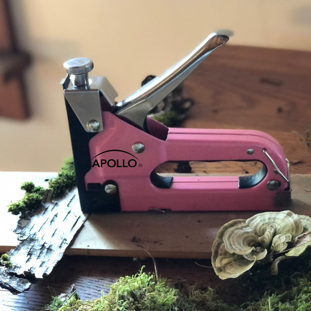Pink Stapler with Power Adjustment Knob and 3000 Staples assortment-- DT5020P