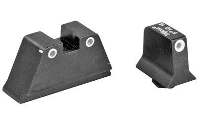 Trijicon Bright & Tough -  Sight -  Suppressor Height -  Green Front with Yellow Rear -  Fits Glock 17/19/22/23/26/27/31/32/33/34/35/37/38/39 -  Black