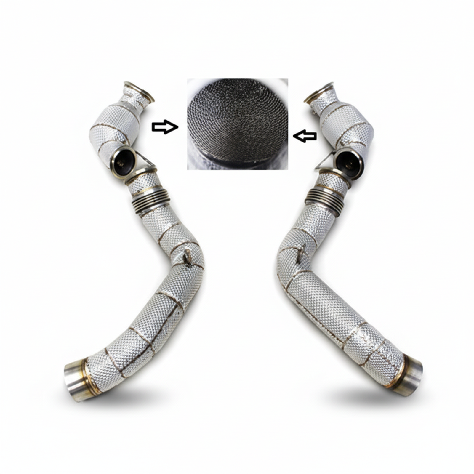 Stainless Catted Downpipe Heat Shield for BMW M5 F90 4.4T