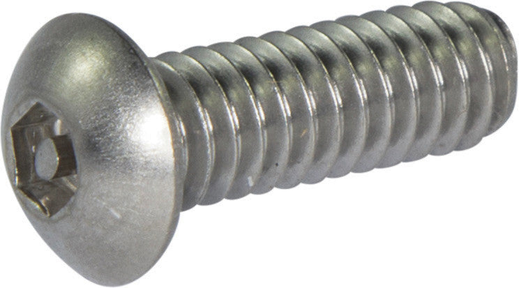 M6-1.00 x 22  Tamper Resistant Hex Button Head Socket Machine Screw 18-8 Stainless Steel -Metric (5/32)