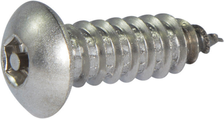 10 x 5/8 Tamper Resistant Hex Button Head Socket Sheet Metal Screw 18-8 Stainless Steel (5/32)