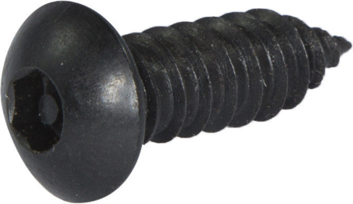8 x 1 Tamper Resistant Hex Button Head Socket Sheet Metal Screw Steel Black (5/32)