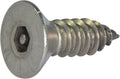 10 x 1 1/2 Tamper Resistant Hex Flat Head Socket Sheet Metal Screw 18-8 Stainless Steel (5/32)