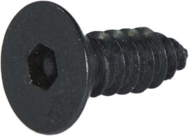 8 x 5/8 Tamper Resistant Hex Flat Head Socket Sheet Metal Screw Steel Black (5/32)